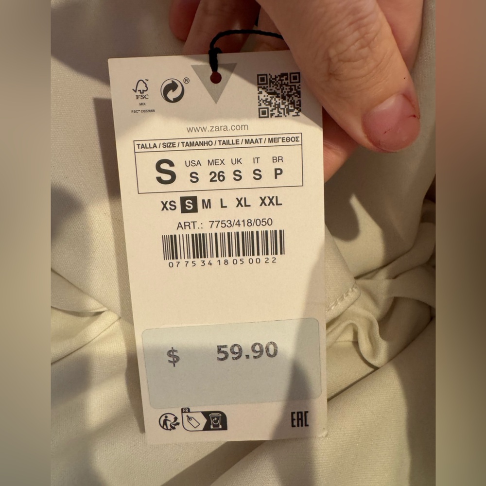 NWT Zara Strapless Tule Dress in Soft Pastels - Picture 7 of 8
